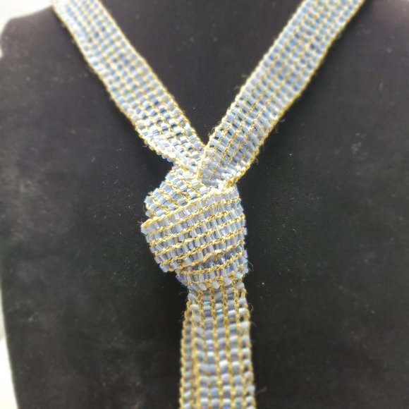 Macy's lavender seed bead with tassel scarf necklace - Picture 3 of 10